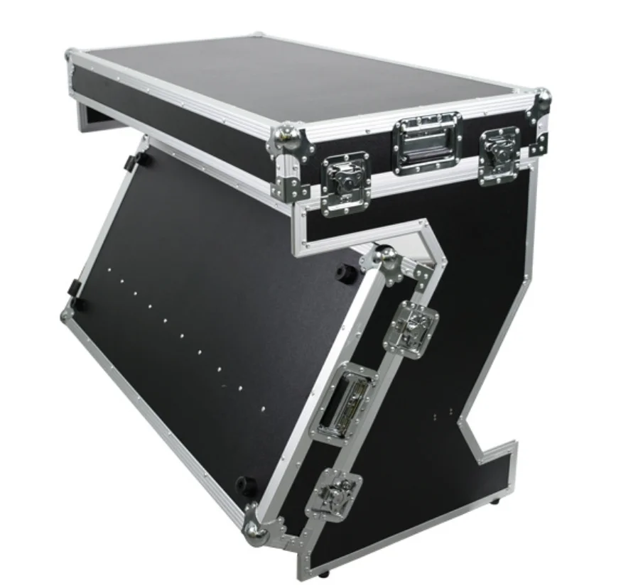 Durable combination 2 in 1 stage hard metal aluminum dj flight case for numark