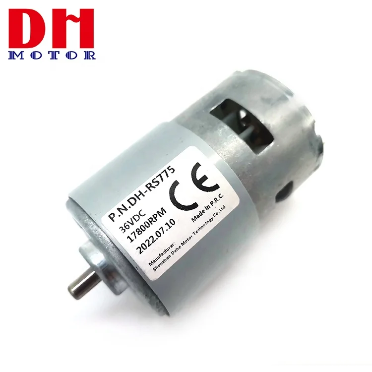 Hot Sale Durable 775 Motor 12v 24v 36v Brush Dc Motor High Rpm Gearbox For Electric Tool