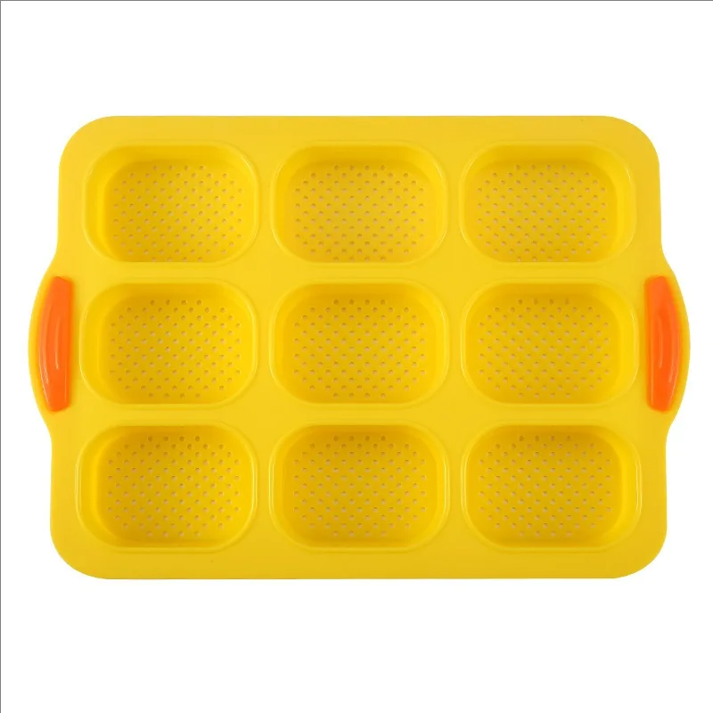 9 Wave Non-Stick French Toast Bread Baking Tray Easy Release Perforated Silicone Cake Tools with Non-Stick Feature