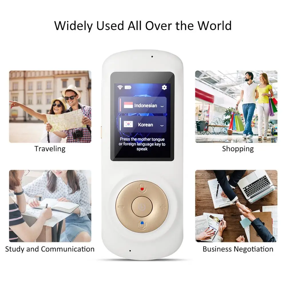 
70 languages wifi reall time translator 7 days standby speaking translator 