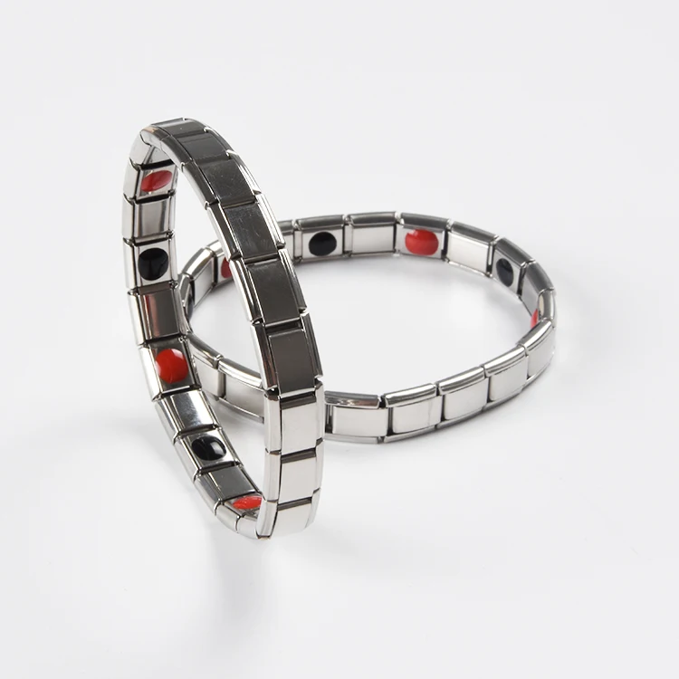 Scalar Energy Elastic Magnetic Germanium Stainless Bracelet for Best Friend