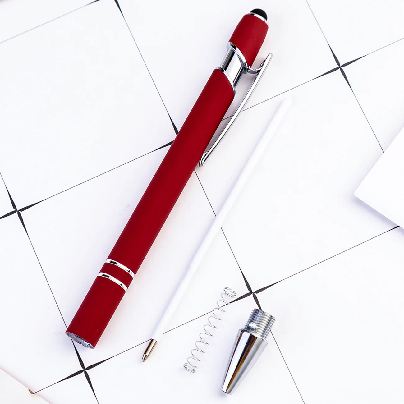 Promotional gift custom logo pen stylus metal pen touch ball point pens for promotion