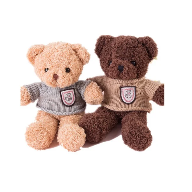  Wholesale PPyou custom 30cm mini rose cartoon teddy bear bulk with t-shirt plush stuffed toy gifts soft doll for kids