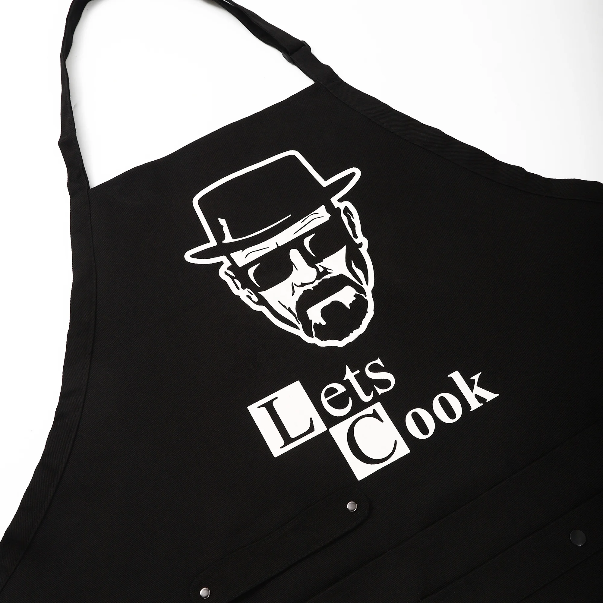 New Arrival Adjustable Stripe Cotton Polyester Fabric Adult Restaurant Cooking Kitchen Apron With Funny Slogan
