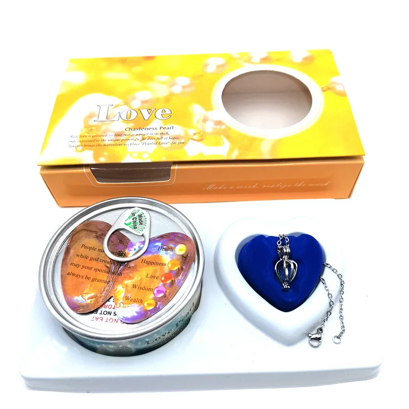 Wholesale Love Oyster Pearl Kit Set Gift Pearl Oyster Necklace Set