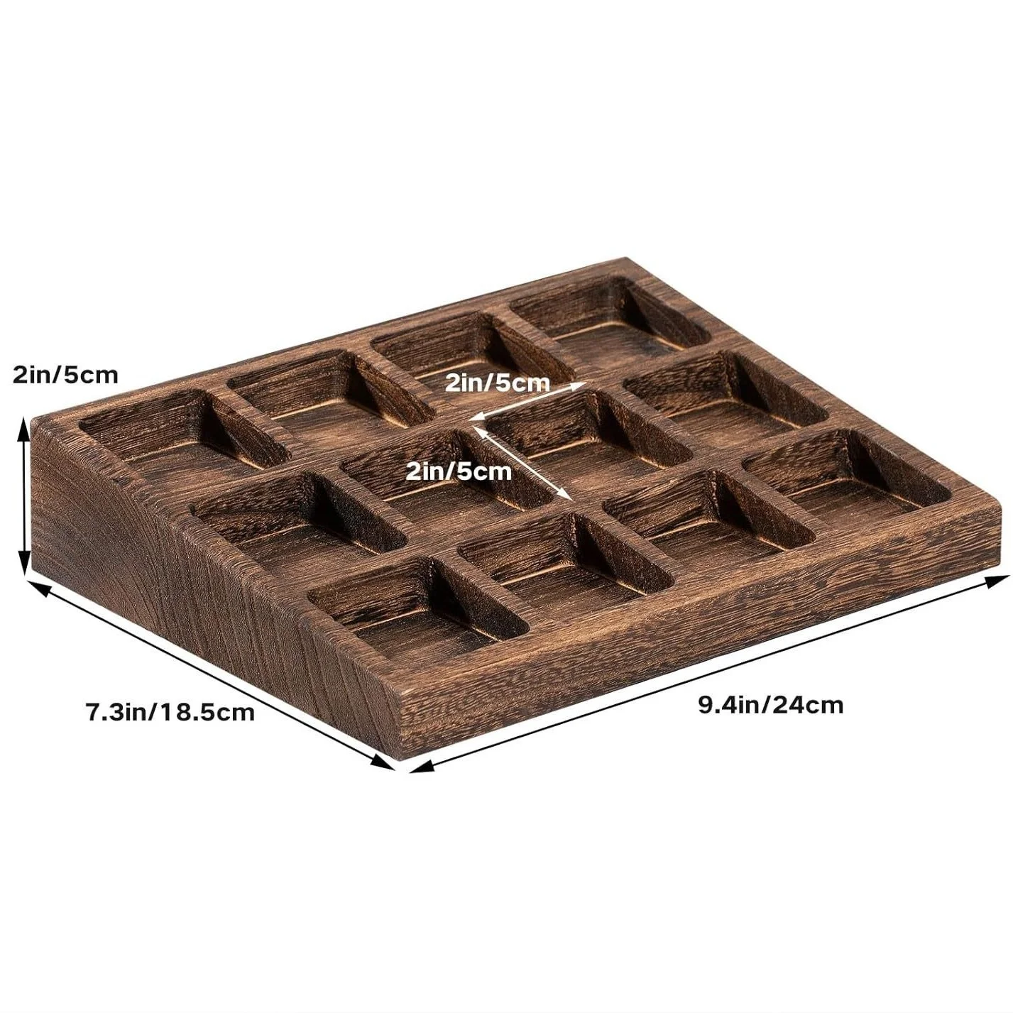 Factory wholesale Hot Selling Hand-made Wooden Pallets  Wooden Tray For  12 sets of 4OZ 120ml Spice Jar