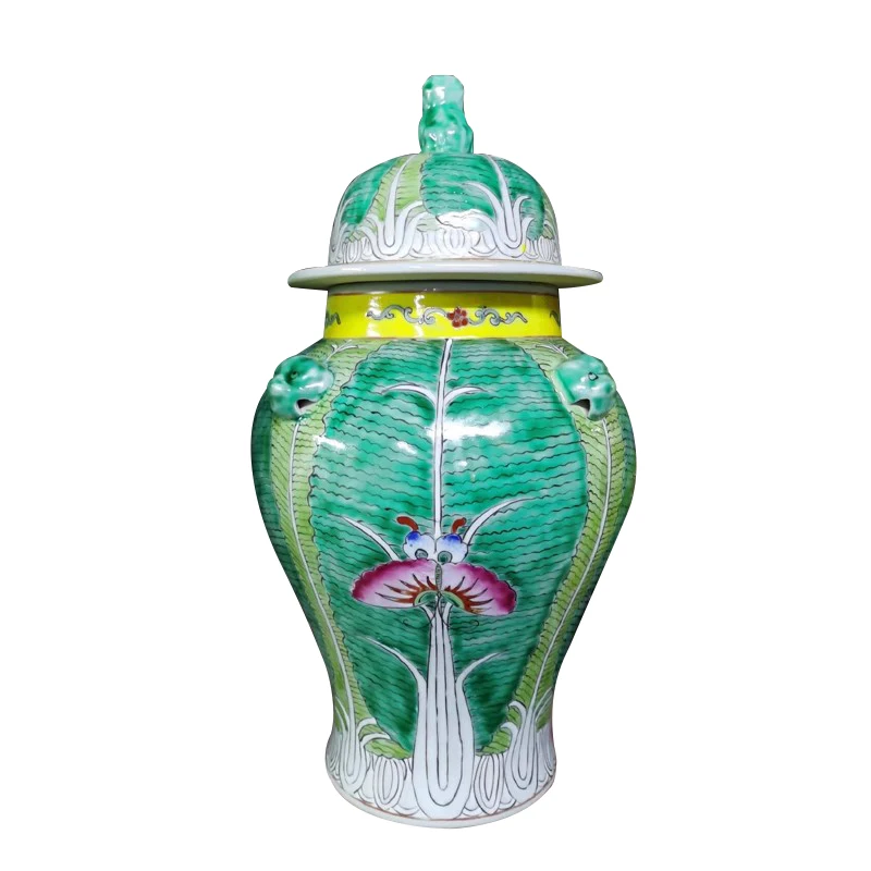 Jingdezhen керамическая китайская Храмовая банка старинная ручная роспись капусты фарфоровые банки для имбиря украшения дома