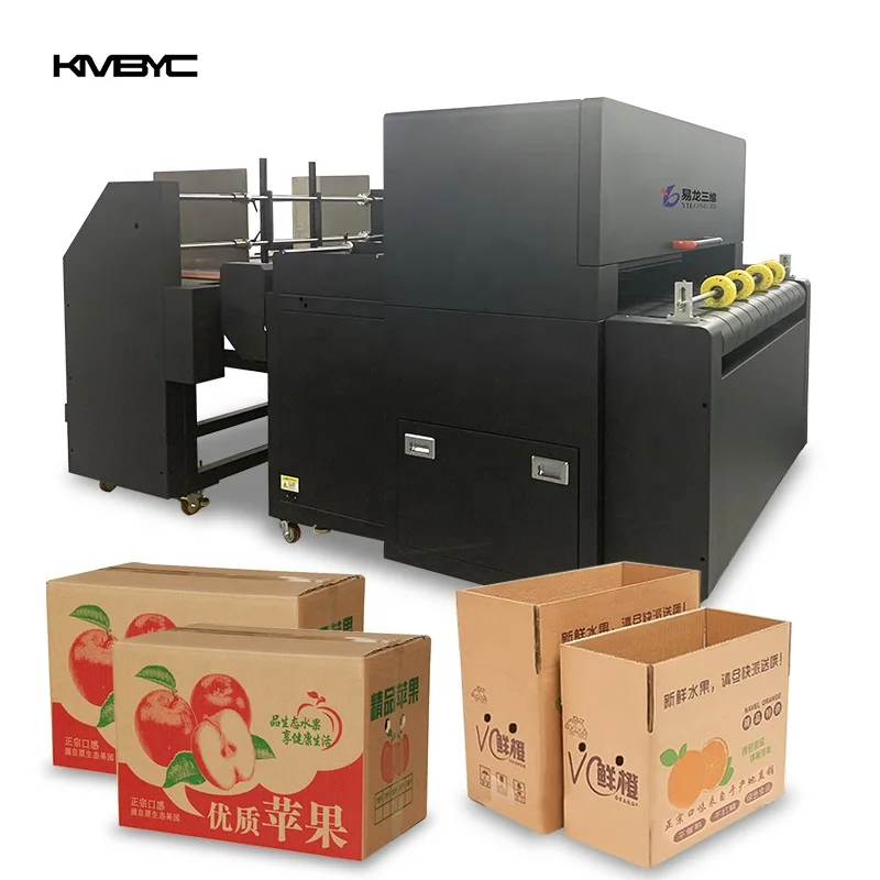 Automatic Feeding Corrugated Cardboard Printer Single Pass Paper Box Printing Machine 4 Color