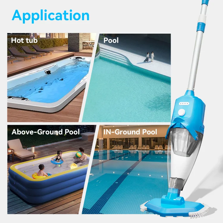 Powerful Suction Cordless handheld Rechargeable Electric Vacuum Cleaner for Above Pools and Hot Tubs