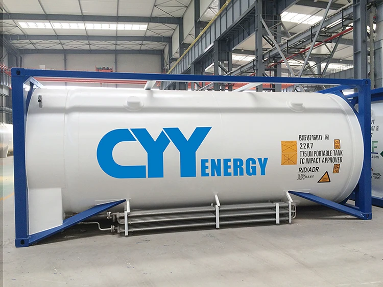High Quality  Cryogenic ISO Tank Container for LOX LIN LAr LCO2 LNG LN2 with Low Price ASME Standard