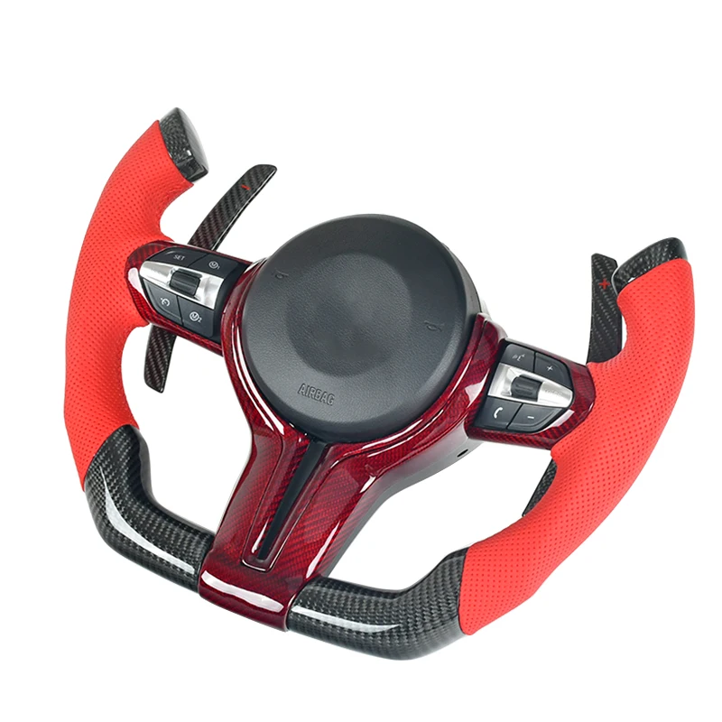 M3 M6 E90 Real Carbon Fiber Steering Wheel for BMW F01 F02 F06 F07 F10 F11 F12 F13 F14 F15 F16 X1 X2 X3 X4 X5 M2 M4 M5 M6 M8