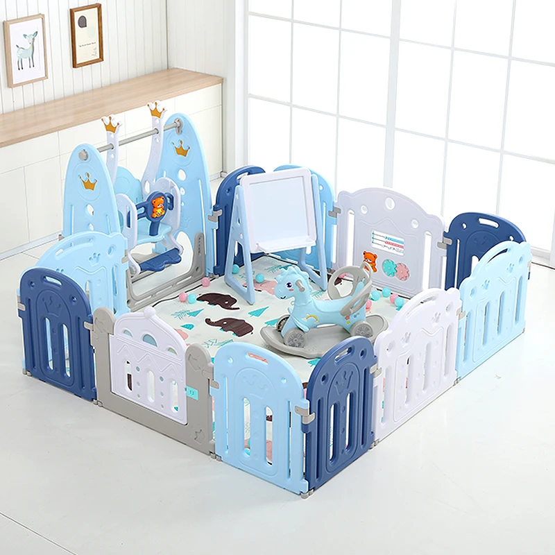 New crown style indoor kid play gard fence baby safety plastic baby playpen