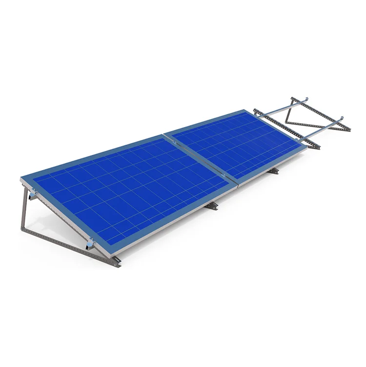 Galvanized Steel Solar Panel Support Frame Tripod Angle Adjustable Structure for Flat Concrete Cement Roof