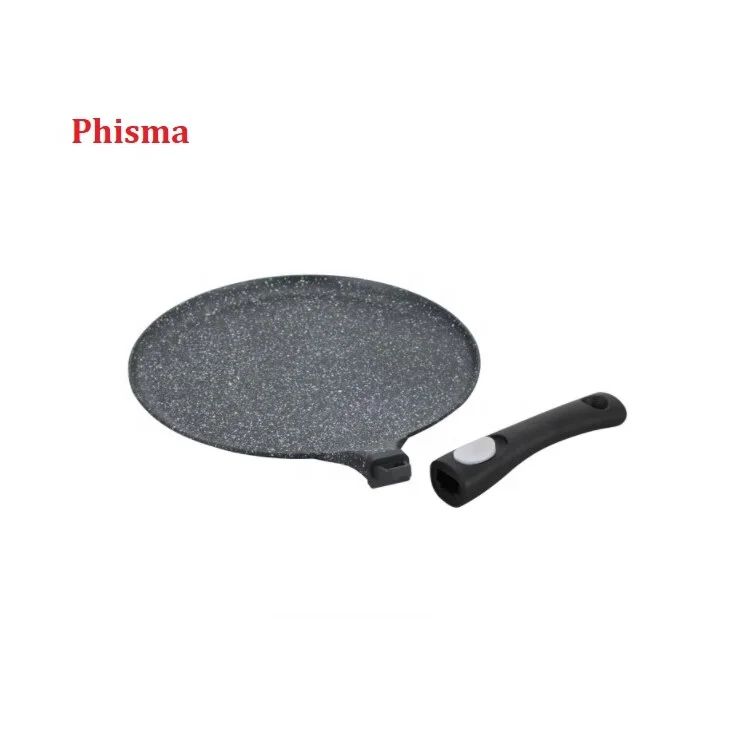 Highly Recommended Large Pancake Pan Aluminium Non Stick Marble Coating With Detachable Handle