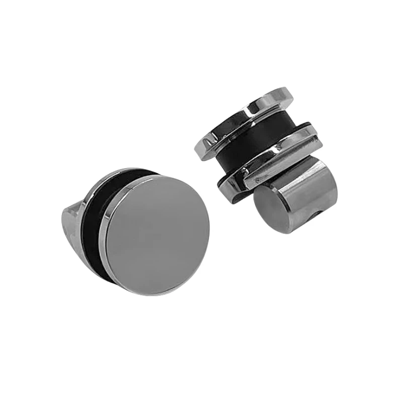 Kensharp Shower Sliding Door Hardware Accessories SSS Black 304 Stainless Steel Glass Clamp Connector Round Tube Connector
