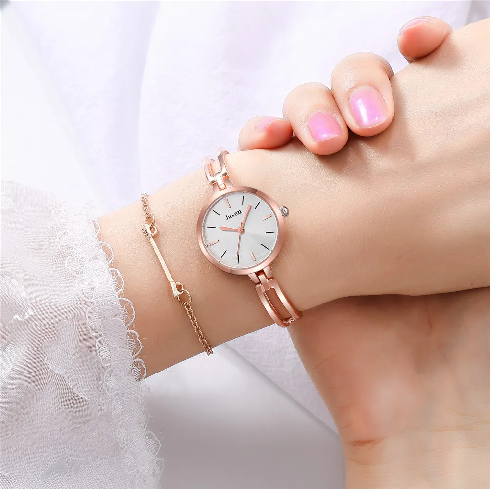 Fashion Sweet Stainless Steel Ladies Casual Watch Waterproof Quartz Bracelet Wrist Watch Women Girls Dress Watch Clock