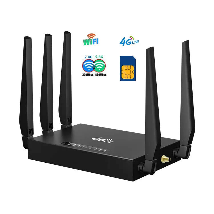 TUOSHI modem Caravan Motorhome Mobile unlocked wireless SMA Antenna 1200mbps Dual band Sim Industrial cellular 4g lte cpe router