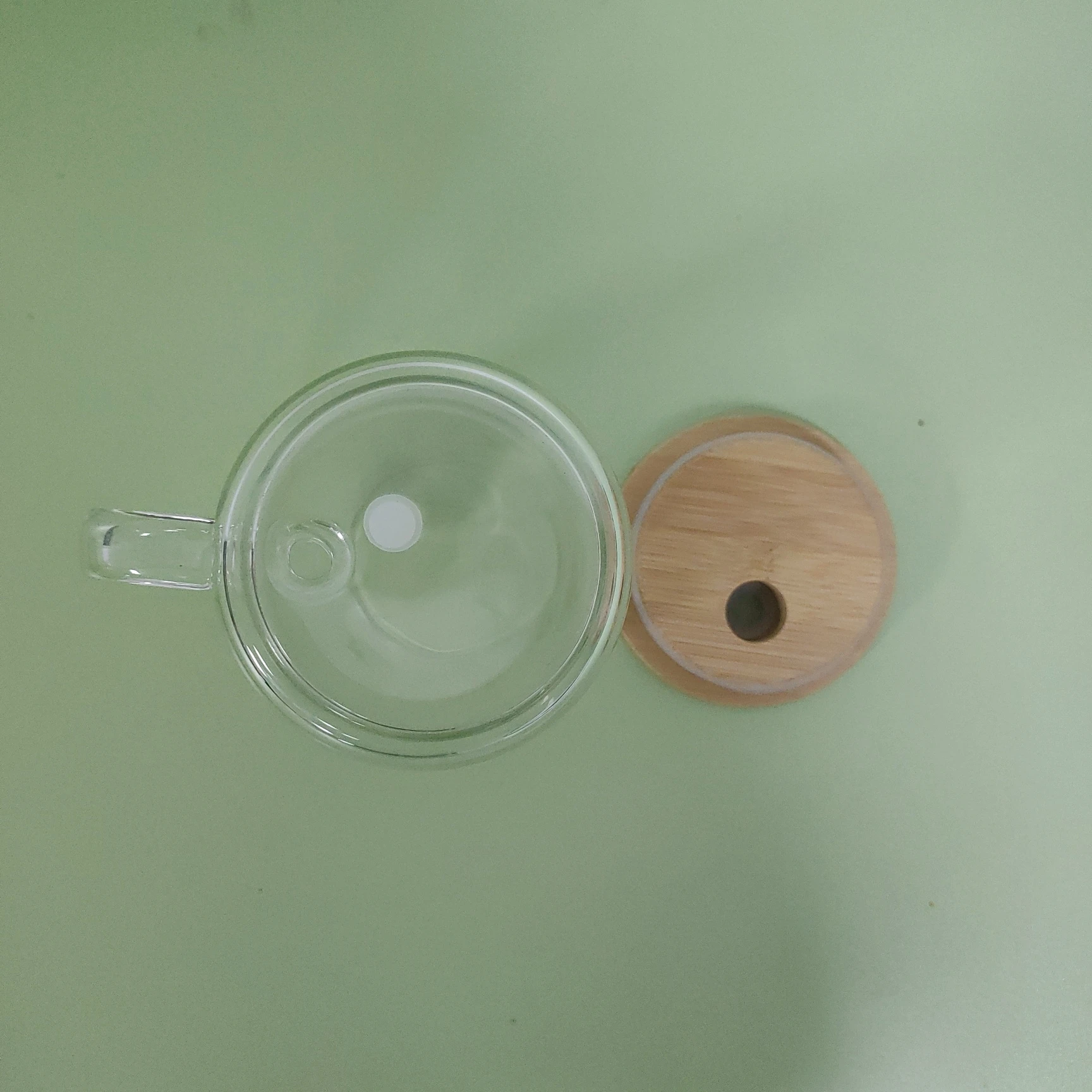 Wholesale 15oz 16 oz 17oz Sublimation mug Clear Frosted Double-wall snow globe glass can cups pre-drilled 16oz With Handle