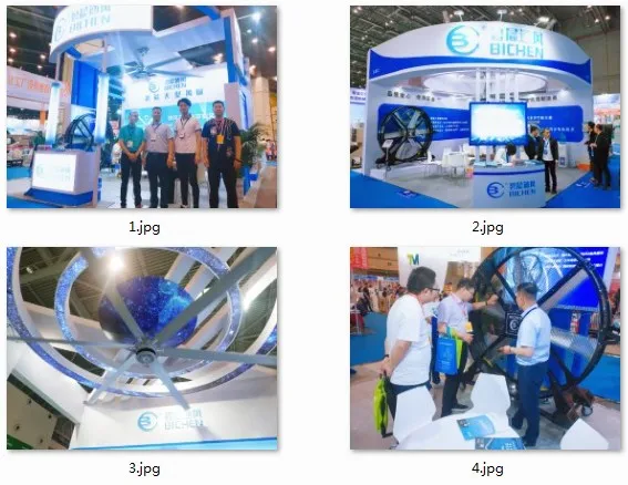 Производство BICHEN HVLS накладные супер охлаждающие промышленные вентиляторы для