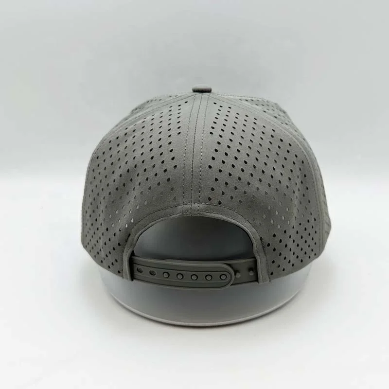 5 панелей резиновый ПВХ патч логотип Gorras водонепроницаемые бейсбольные кепки на заказ лазерное вырезание отверстия перфорированные спортивные Гольф веревочная шляпа