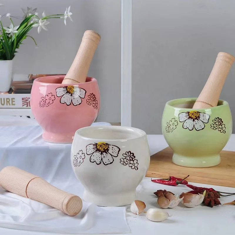 Manually mashed garlic garlic masher household garlic press ceramic crusher