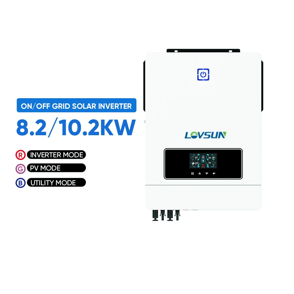 8.2kw 48V 220VAC solar inverter hybrid 10.2kw onduleur solaire hybride Dual MPPT Inverter Charger For solar invert system