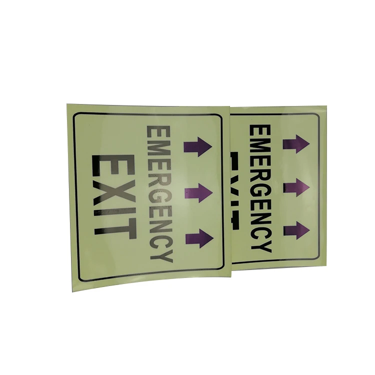 Caution Photoluminescent Safety Sign for Warning