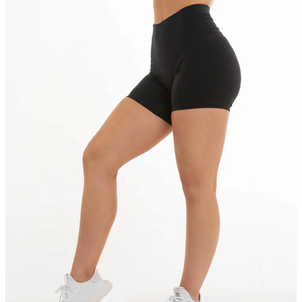 High Waisted 4 Way Stretch Fitness Shorts Women Workout Gym Sport Active Wear Compression Tights