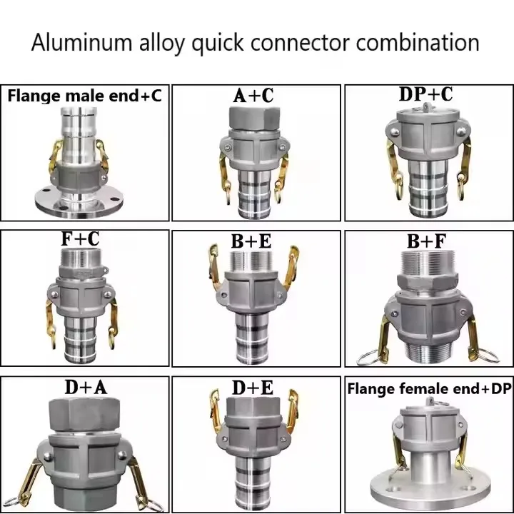 Aluminum alloy cam lock quick connector Type A+B aluminum alloy quick connector