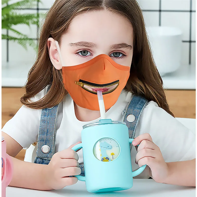 Высокое качество на заказ оптом партии многоразовые facemask взрослых детей мода дизайнер маска для лица с молнией