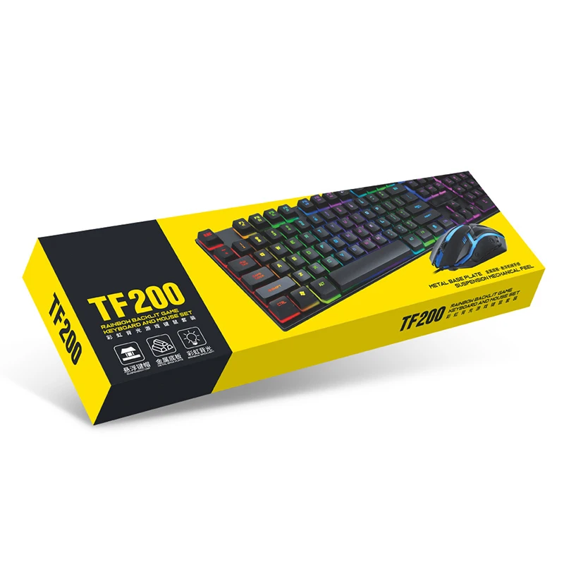  OEM /ODM ПК Проводная RGB подсветка клавиатуры Заводская игровая мышь