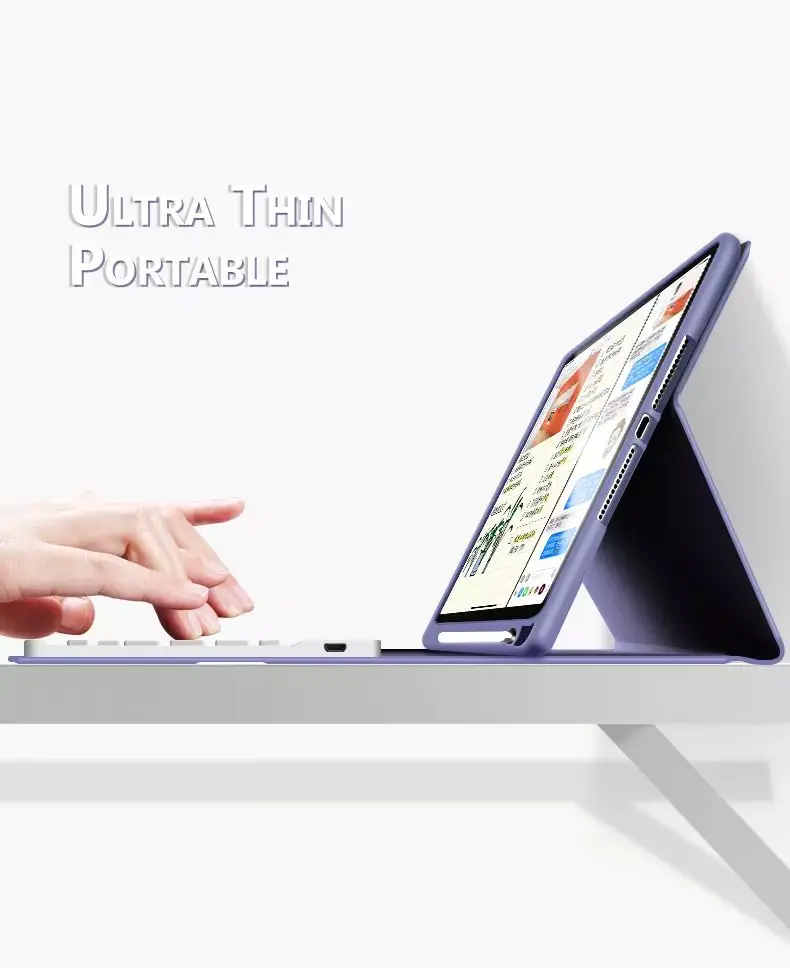 
Folio tablet case with keyboard for iPad 6th generation 9.7 keyboard case with pencil holder 