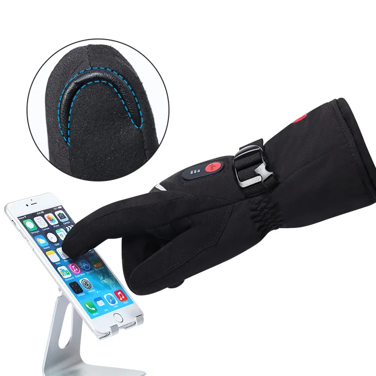 Winter  Cold Weather Outdoor Thermal 7.4V Lithium battery Men Snowboard Skiing Heated Ski Gloves