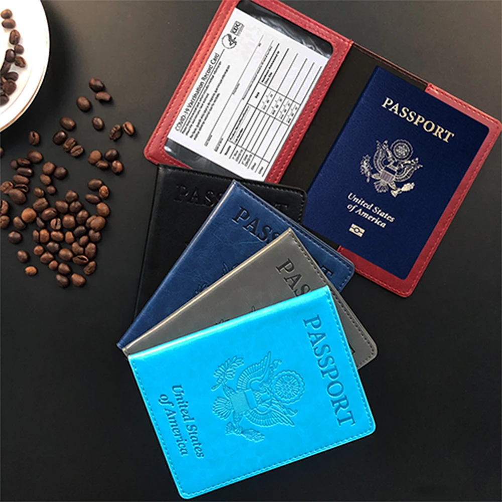 In stock leather toefl passport holder travel wallet,Amazon sublimation passport holder Card Case Cover