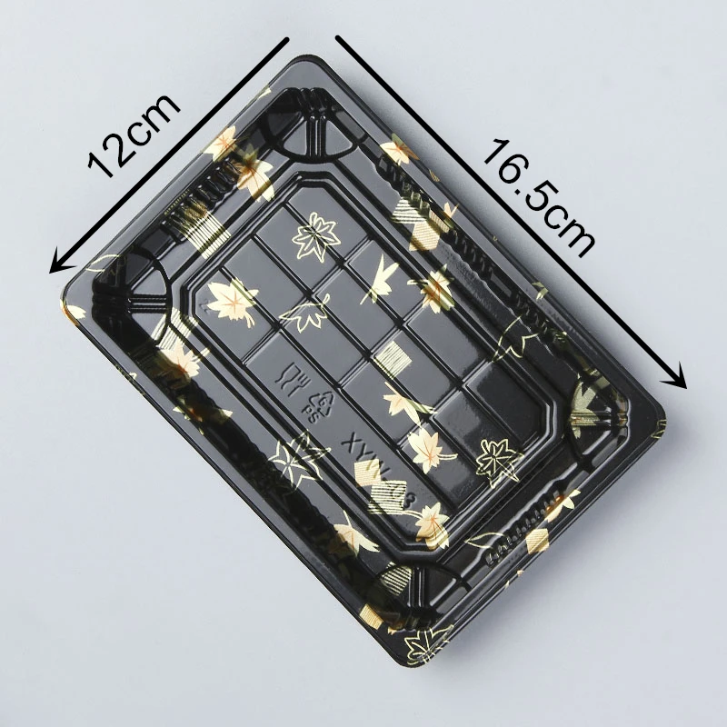 
16.5x12cm Plastic Rectangle Disposable Sushi Box 