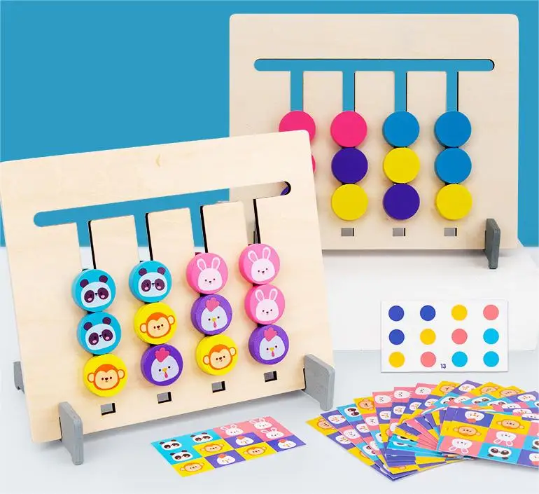 Cpc 2024 New Baby Wooden Logical Thinking Training Walking Chess Board Game Educational Learning Toys For Tollders