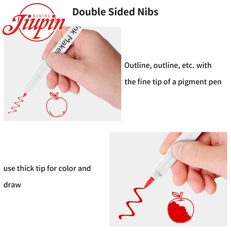 Оптовая продажа съедобная Желейная ручка Двусторонняя пищевая белая украшение для торта печенья