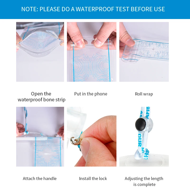 
AFISHTOUR Hot Sale Waterproof Ipx8 Waterproof Mobile Phone Bag High Quality Tpu Material Waterproof Bag For Phones 