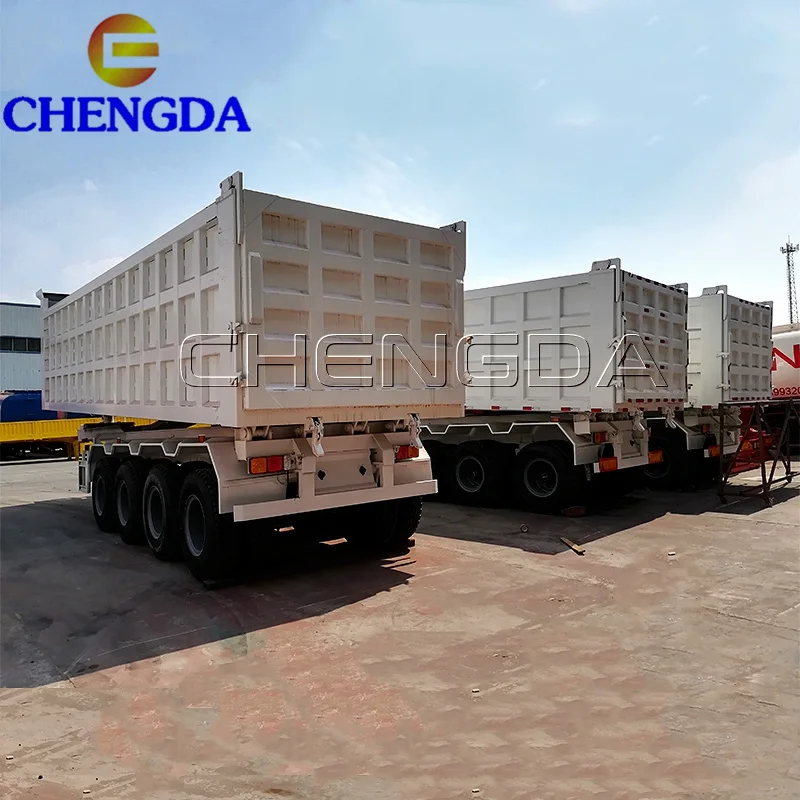 CHENGDA 4 AXLES maximum load 70ton semi-trailer dump truck