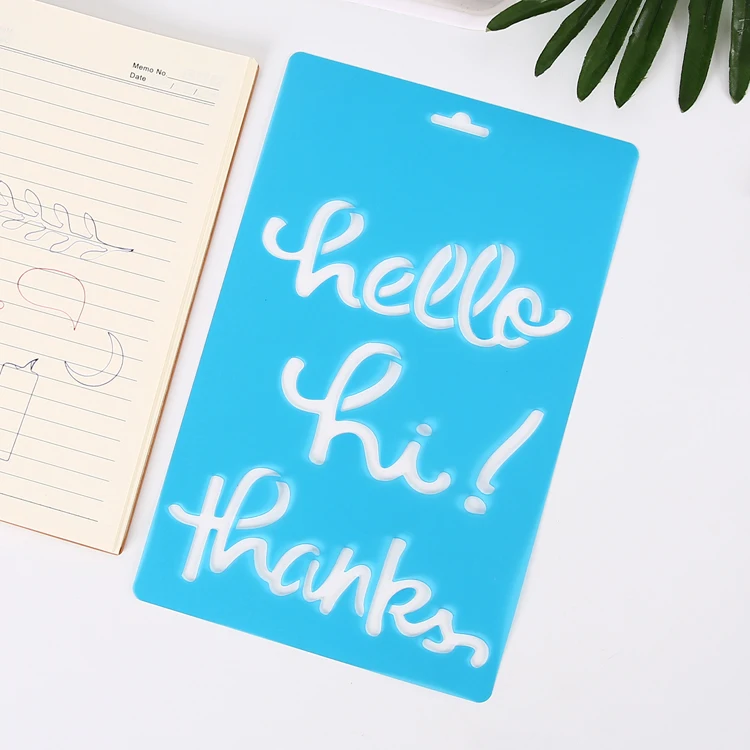 Wholesale Cheap Price Painting Templates Plastic Stencil for Wall/ Notebook/ Diary/ Card/ DIY Drawing Painting