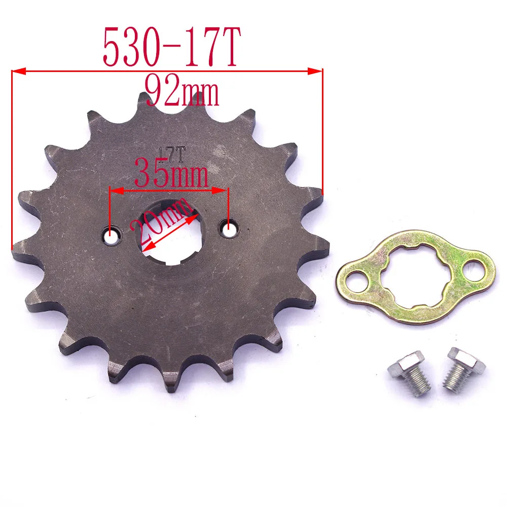 Front Engine Sprocket Star #530 10T-20T 12 13 Teeth 20mm For 530 Chain With Locker Motorcycle Dirt Bike PitBike ATV Quad Parts