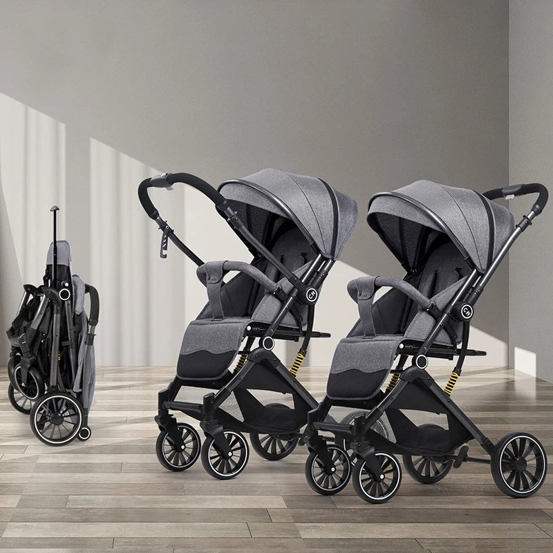 2023 Baby Stroller two way push Stroller Kids Baby Travel Camping Folding Wagon Stroller With Canopy