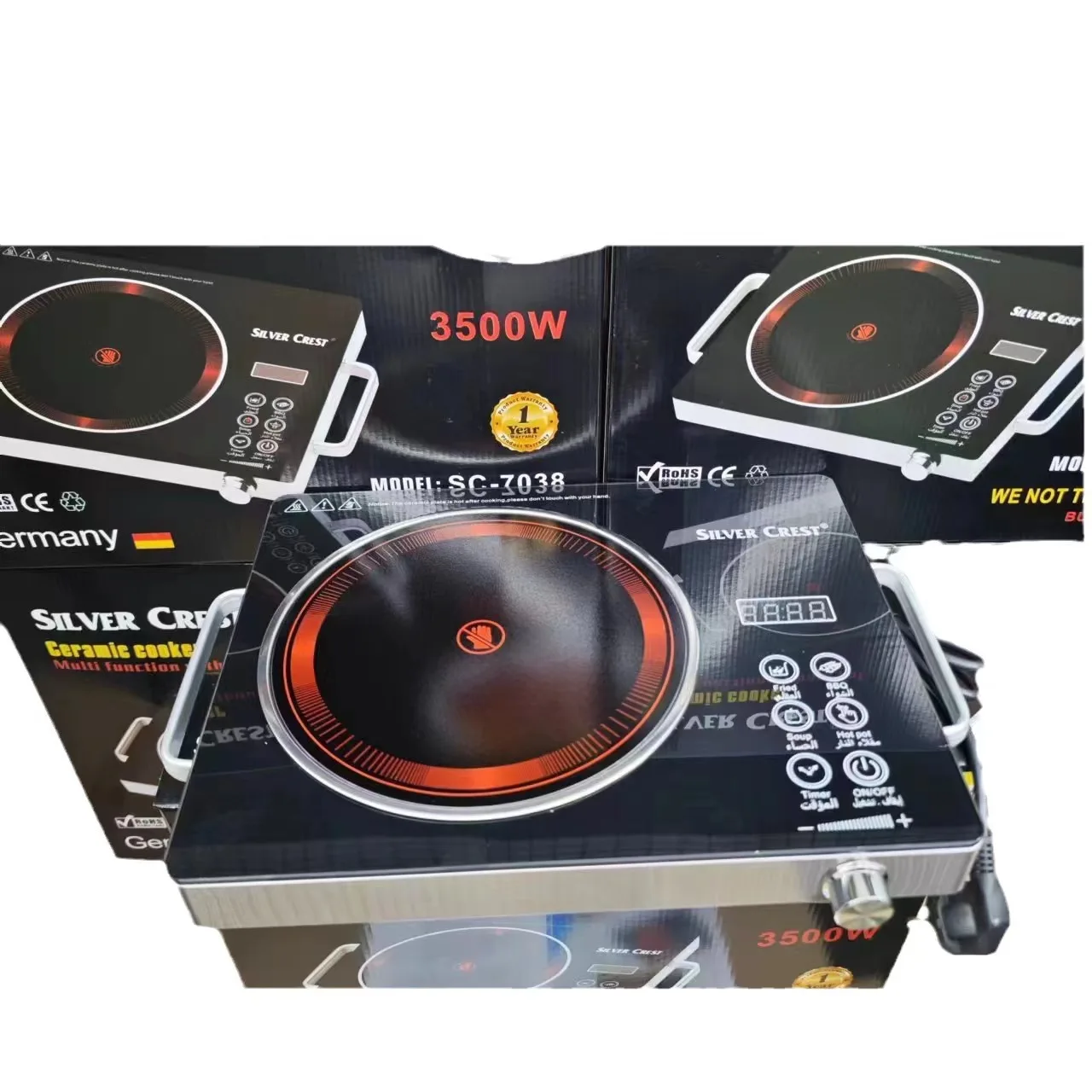 Wholesale 3500W Household Electric Stove Infrared Hot Plates Silver crest Electric Ceramic Stove Infrared Cooker