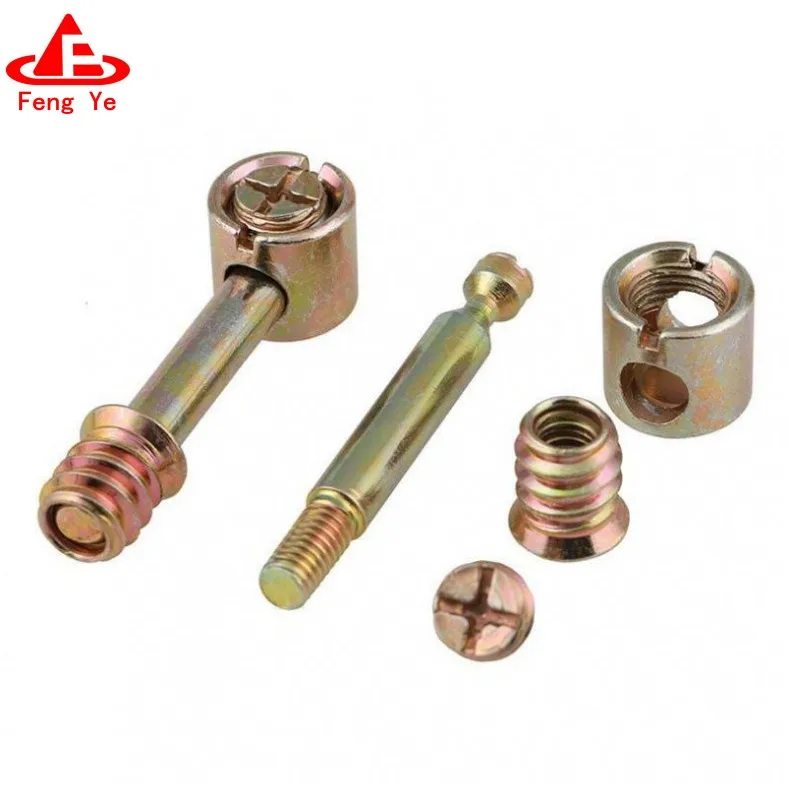 China wholesale furniture connector hardware ZINC furniture connector screws connector bolts