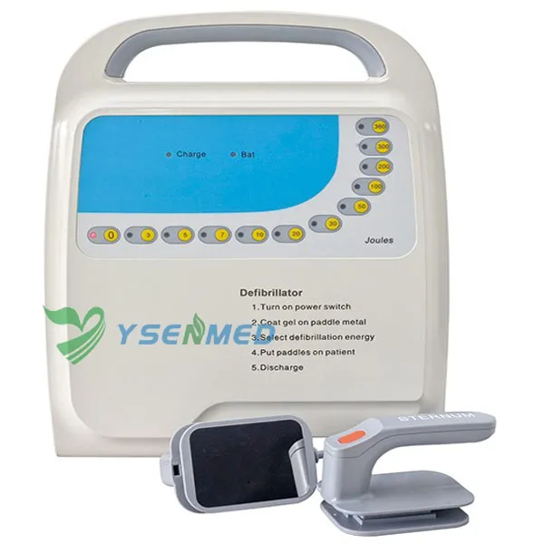 YS-9000A China manufacture monophasic defibrillator with manual and asynchronized defibrillation type