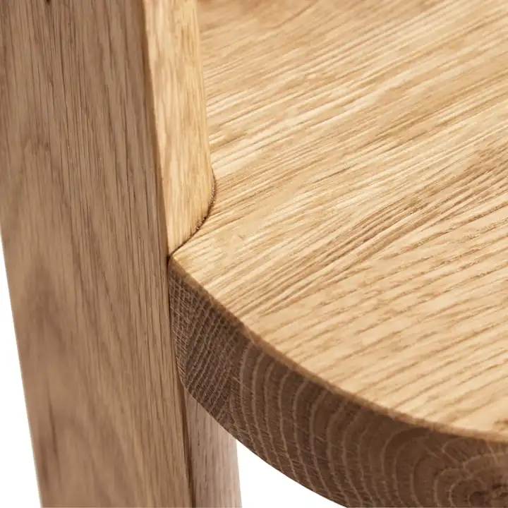 Oak wood color 2 steps ladder stool for adult kitchen stool chair