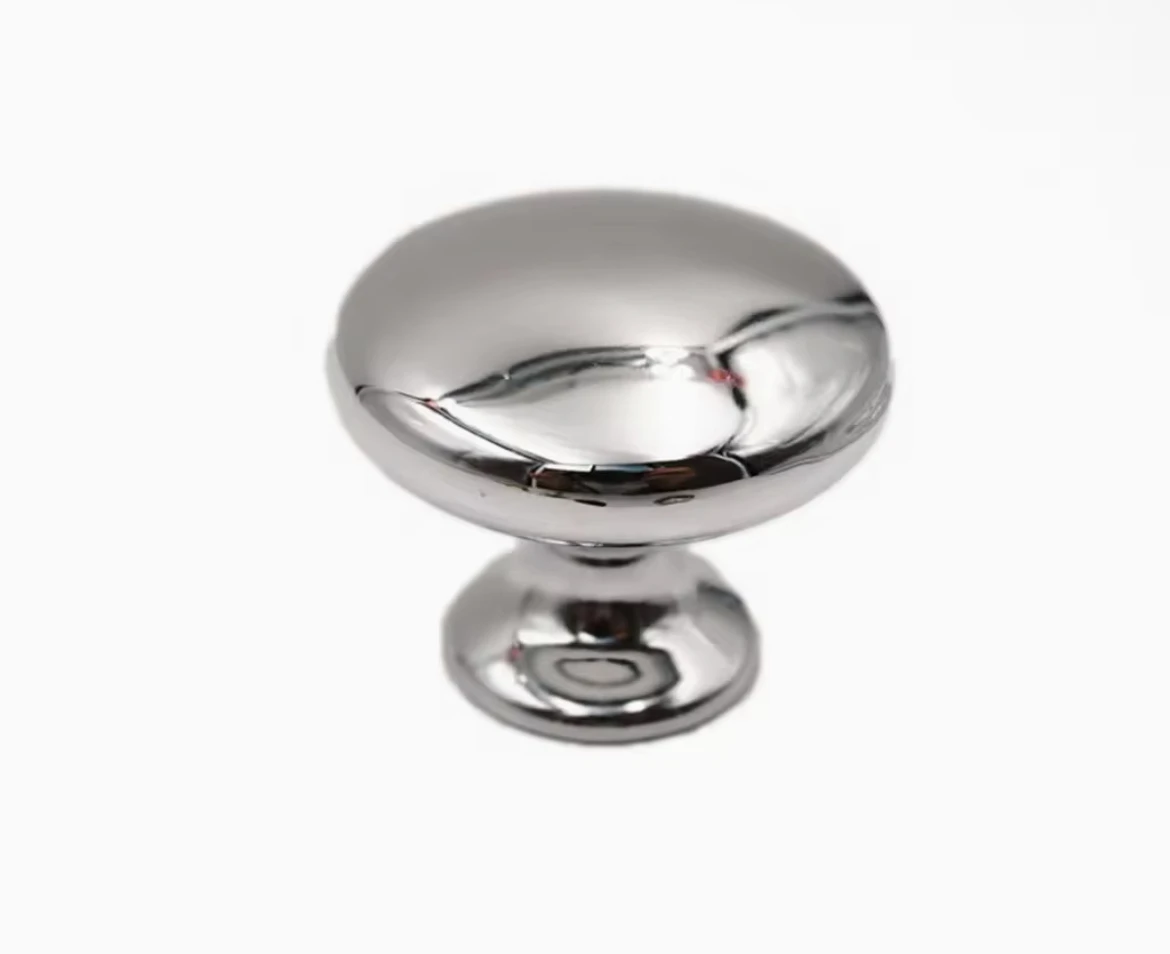 Chrome plated single hole mushroom shape metal furniture hardware wardrobe door handle drawer pulls knobs furniture fittings