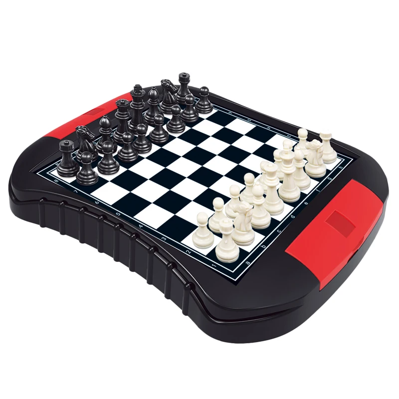 Chess Board Game Pieces Storage Chess Checkers Backgammon 6-In-1 Board Games Plastic Chess Sets For Adults And Kids