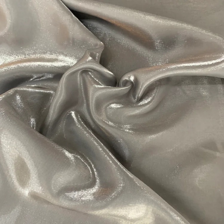 Bright Shiny Liquid Organza 100 Polyester Crinkle Chiffon Fabric For Making Dress