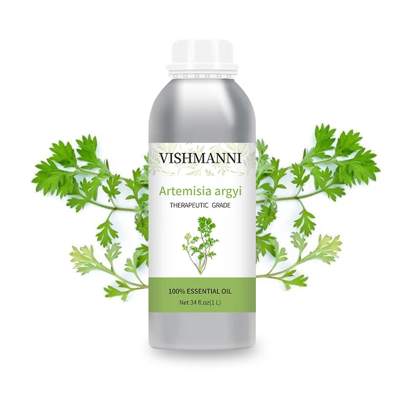 Organic pure Chinese mugwort Ay Tsao Wormwood leaf oil folium artemisiae argy oil in bulk